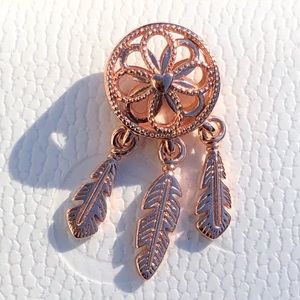 Pandora rose spiritual dream catcher charm